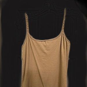 A sexy sophisticated, little antique gold in color Camisole top size S /M